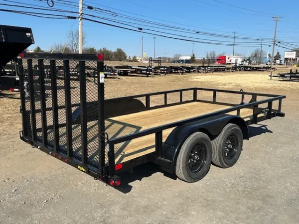 big tex 7 x 14 landscape utility trailer – ramp gate