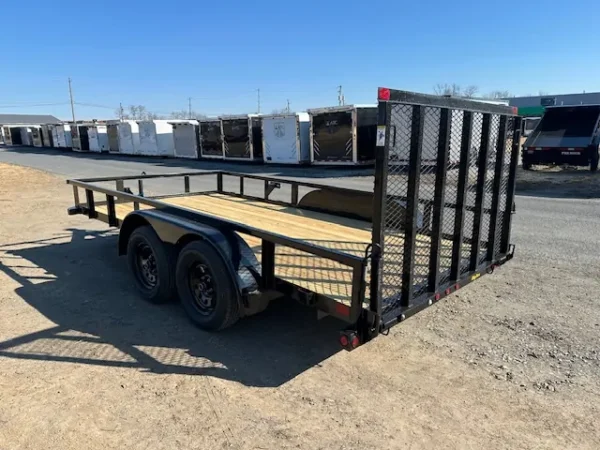 big tex 7 x 14 landscape utility trailer – ramp gate