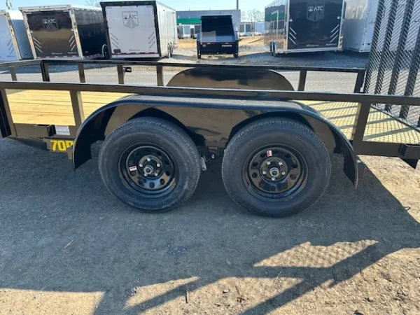 big tex 7 x 14 landscape utility trailer – ramp gate