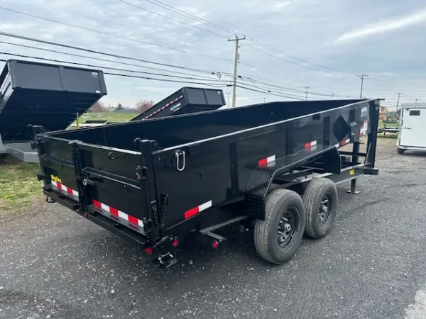 big tex 7 x 16 gooseneck dump trailer – combo gate & ramps