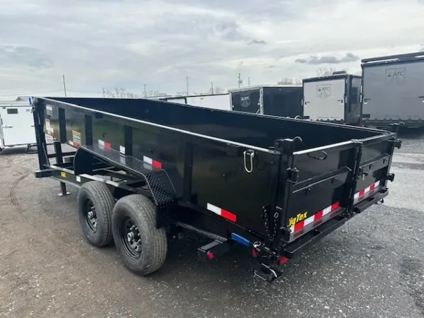 big tex 7 x 16 gooseneck dump trailer – combo gate & ramps