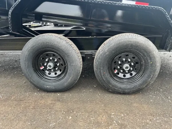 big tex 7 x 16 gooseneck dump trailer – combo gate & ramps