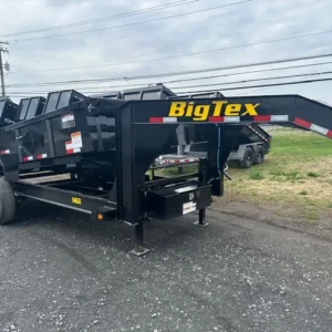 big tex 7 x 16 gooseneck dump trailer – combo gate & ramps