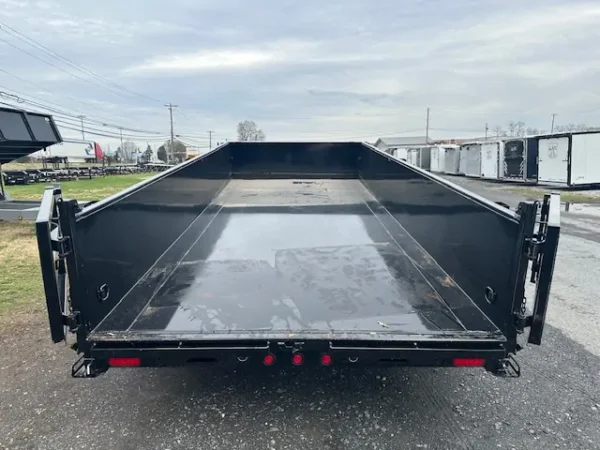 big tex 7 x 16 gooseneck dump trailer – combo gate & ramps