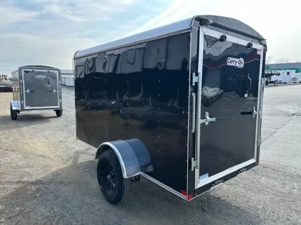 ding and dent carry on 5 x 10 enclosed cargo trailer ramp door
