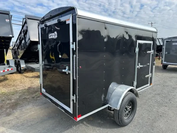 ding and dent carry on 5 x 10 enclosed cargo trailer ramp door