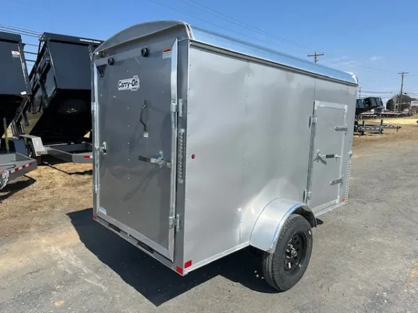 carry on 5 x 10 enclosed cargo trailer ramp door