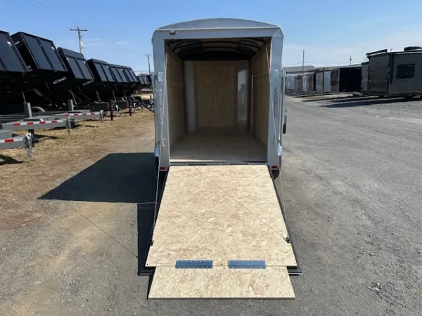 carry on 5 x 10 enclosed cargo trailer ramp door