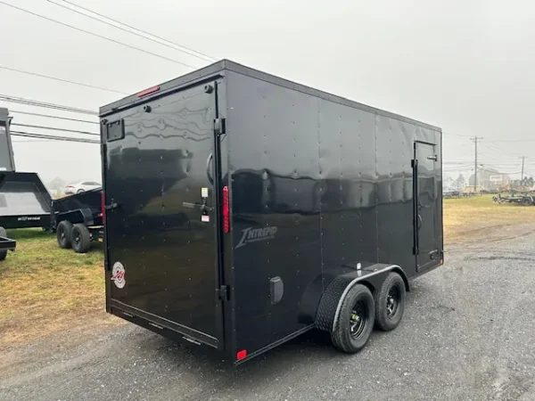 homesteader 7 x 16 v nose enclosed cargo trailer – black trim