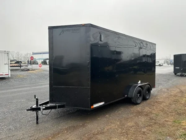 homesteader 7 x 16 v nose enclosed cargo trailer – black trim