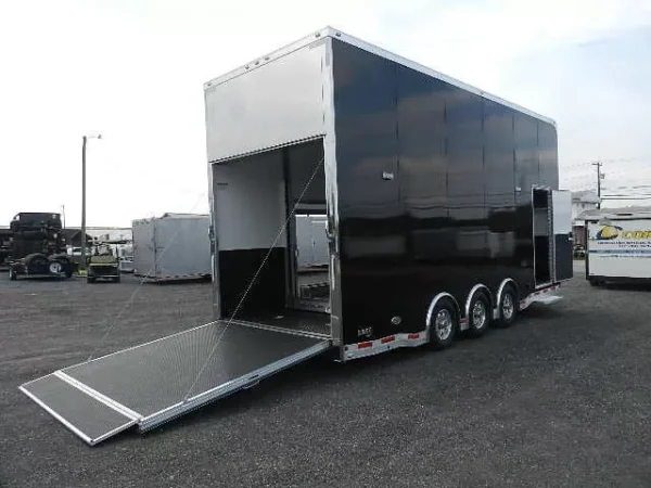 atc 8.5 x 24 aluminum two car hauler – stacker trailer