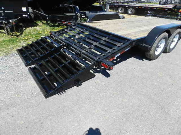 big tex 7 x 18 low profile equipment trailer mega ramps