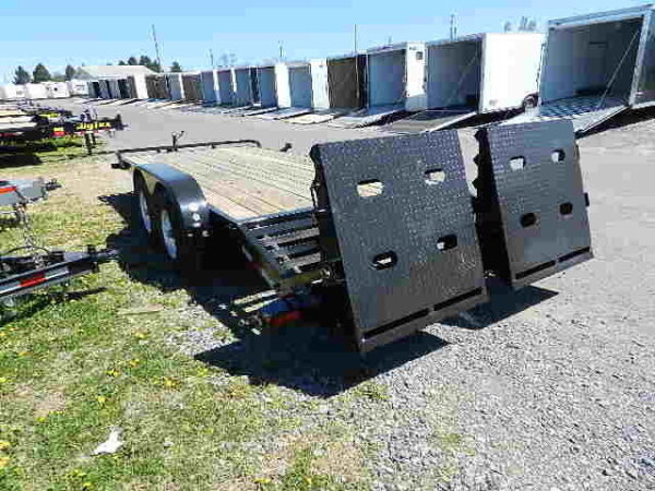 big tex 7 x 18 low profile equipment trailer mega ramps