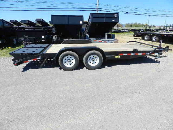 big tex 7 x 18 low profile equipment trailer mega ramps