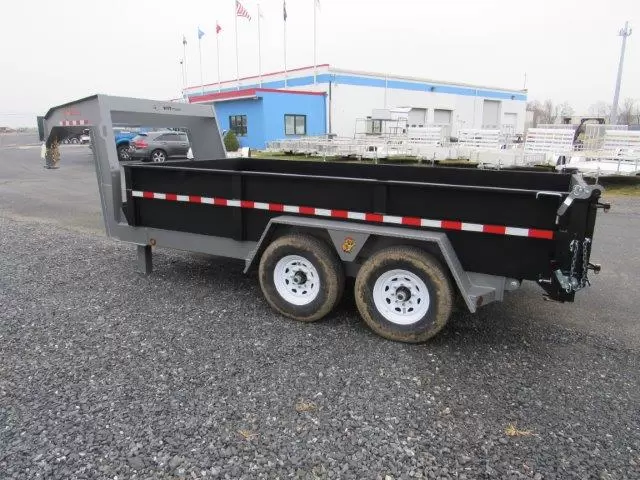 bwise 7 x 14 gooseneck dump trailer – combo gate & ramps bwise 7 x 14 gooseneck dump trailer – combo gate & ramps