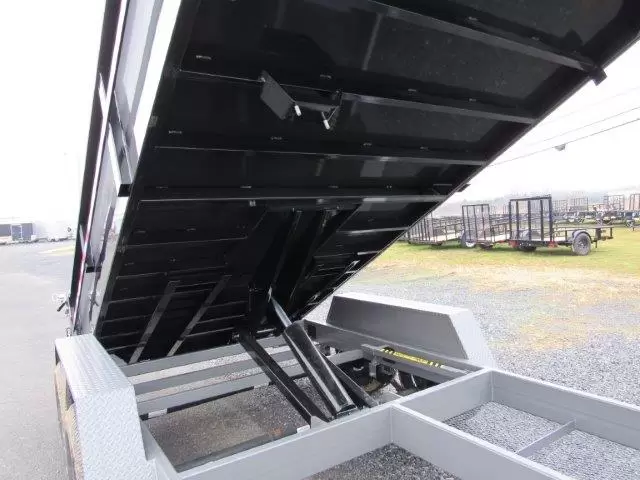 bwise 7 x 14 gooseneck dump trailer – combo gate & ramps bwise 7 x 14 gooseneck dump trailer – combo gate & ramps