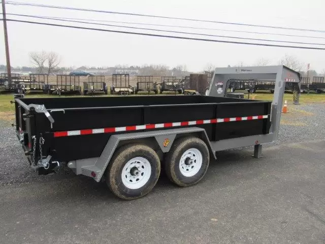 bwise 7 x 14 gooseneck dump trailer – combo gate & ramps bwise 7 x 14 gooseneck dump trailer – combo gate & ramps