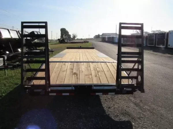 bwise 8 x 28 deckover equipment trailer wedge ramps