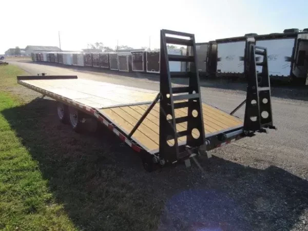 bwise 8 x 28 deckover equipment trailer wedge ramps