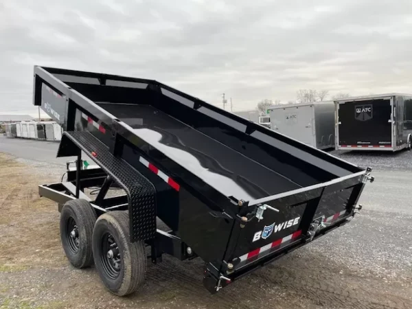 bwise 7 x 14 low profile dump trailer adjustable coupler