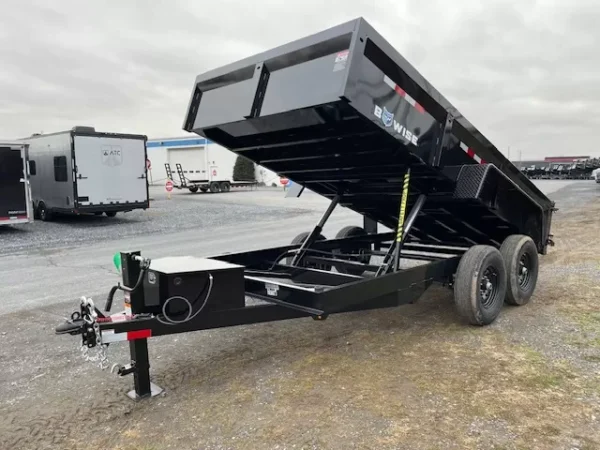bwise 7 x 14 low profile dump trailer adjustable coupler