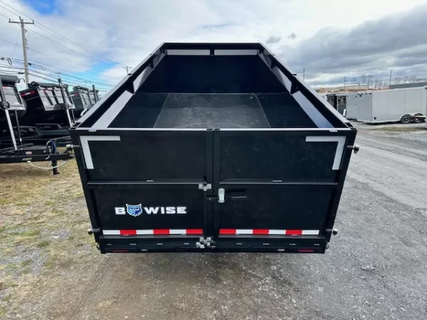 bwise 7 x 16 gooseneck dump trailer – high sides
