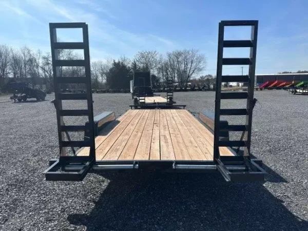 bwise 7 x 18 low profile le equipment trailer ladder ramps
