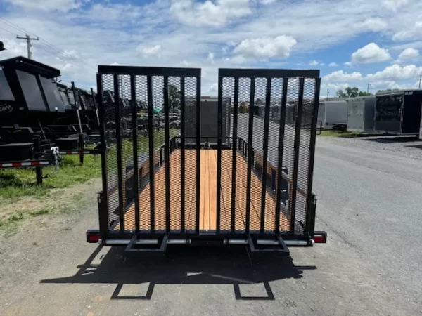 bwise 7 x 20 low profile equipment trailer landscape ramp