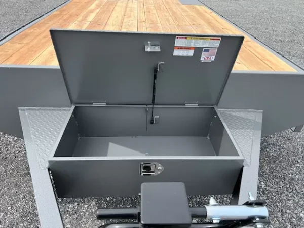 bwise 8 x 24 deckover equipment trailer full width ramps