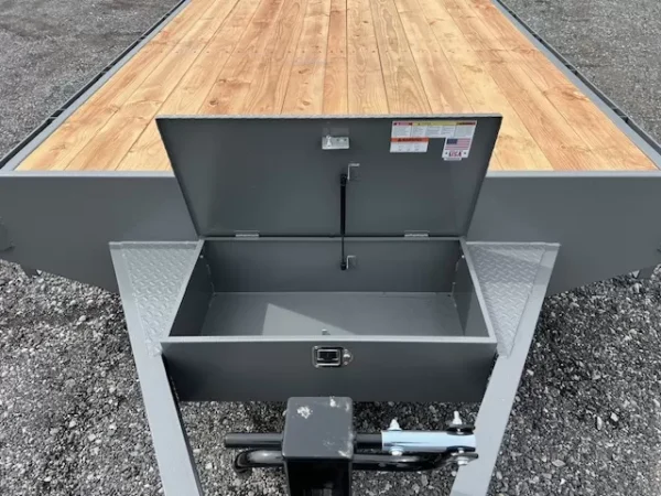 bwise 8 x 28 deckover equipment trailer full width ramps