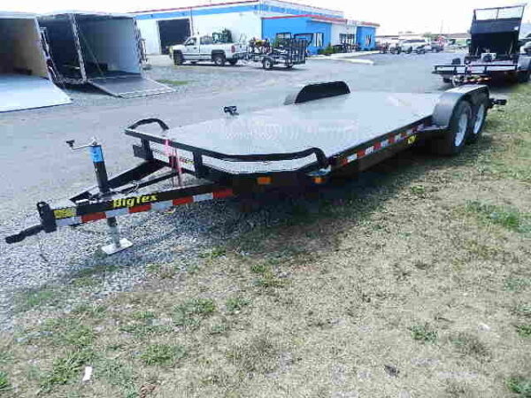 big tex 83″ x 20′ steel deck car trailer 10k gvw