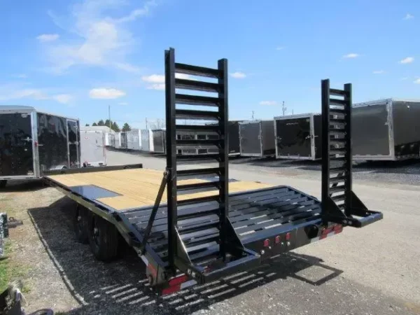 big tex 102″ x 20′ deckover equipment trailer self clean beavertail