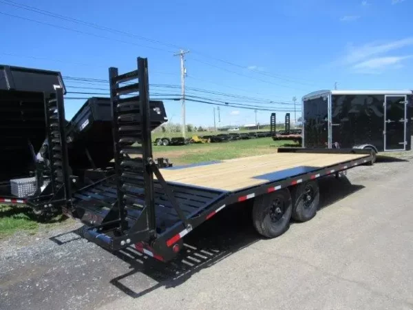 big tex 102″ x 20′ deckover equipment trailer self clean beavertail