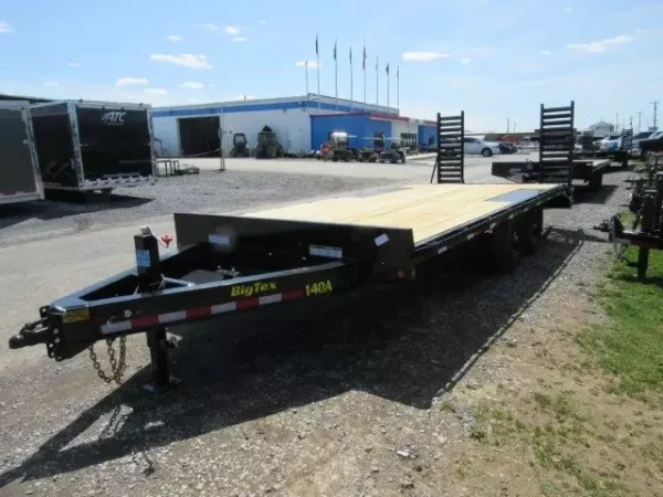 big tex 102″ x 20′ deckover equipment trailer self clean beavertail