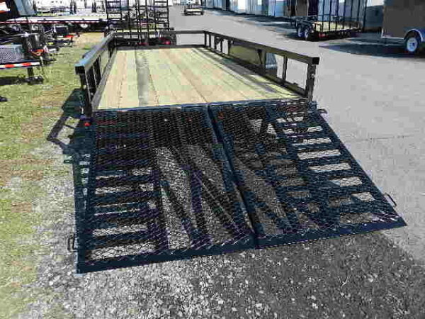 big tex 7 x 18 heavy duty landscape trailer split gate