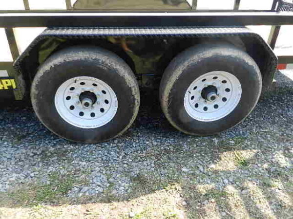 big tex 7 x 18 heavy duty landscape trailer split gate