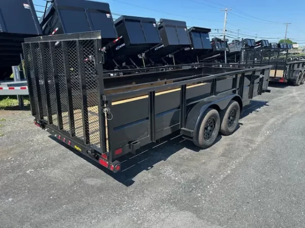 big tex 7 x 18 landscape utility trailer – 2′ solid steel sides