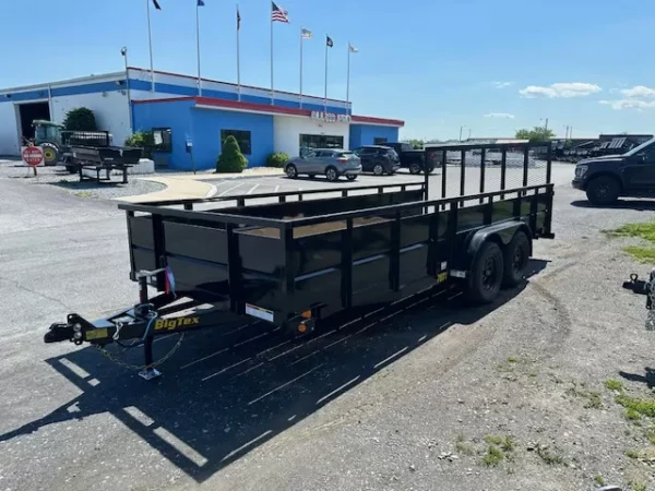 big tex 7 x 18 landscape utility trailer – 2′ solid steel sides
