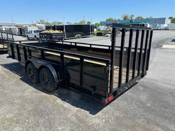 big tex 7 x 18 landscape utility trailer – 2′ solid steel sides