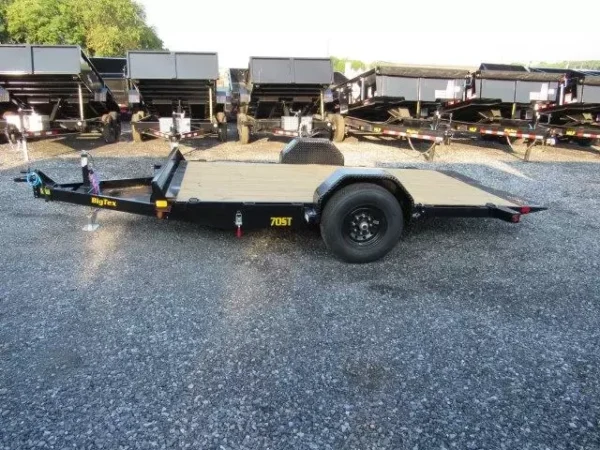 big tex 7 x 13 equipment trailer single axle tilt deck