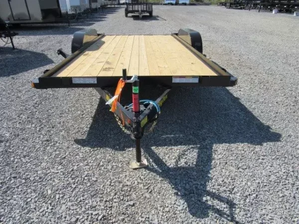 big tex 7 x 16 economy tandem axle car hauler – slide out ramps