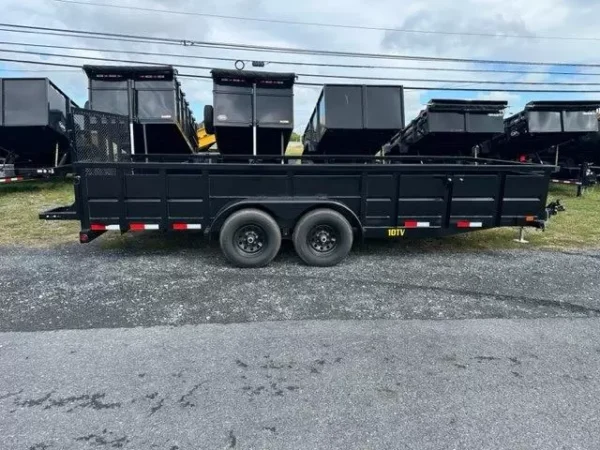 big tex 7 x 18 landscape utility trailer – solid steel sides
