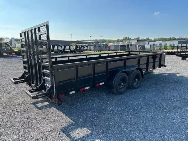 big tex 7 x 20 landscape utility trailer – solid steel sides