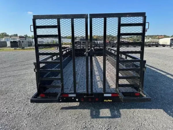 big tex 7 x 20 landscape utility trailer – solid steel sides