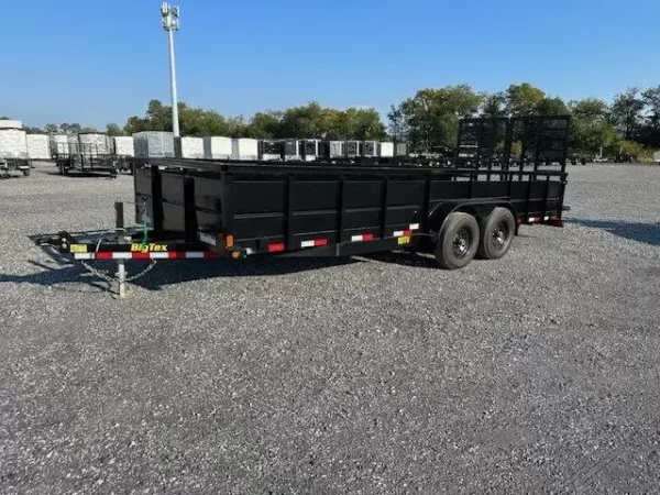 big tex 7 x 20 landscape utility trailer – solid steel sides