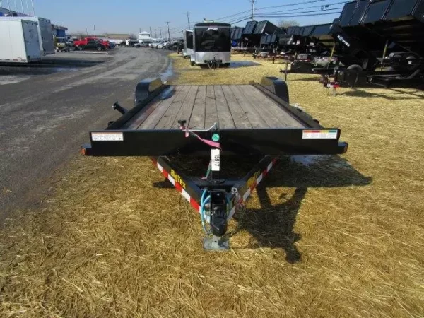 big tex 83″ x 20′ wood deck open car trailer 10k gvw
