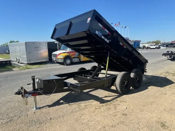 bwise 7 x 12 low profile dump trailer ladder ramps