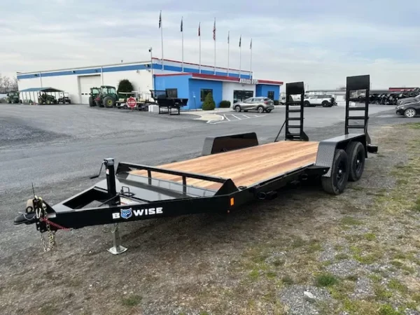 bwise 7 x 16 low profile equipment trailer ladder ramps