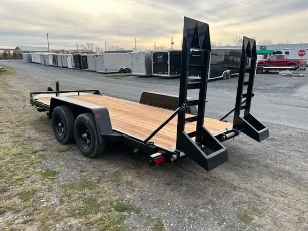 bwise 7 x 16 low profile equipment trailer ladder ramps