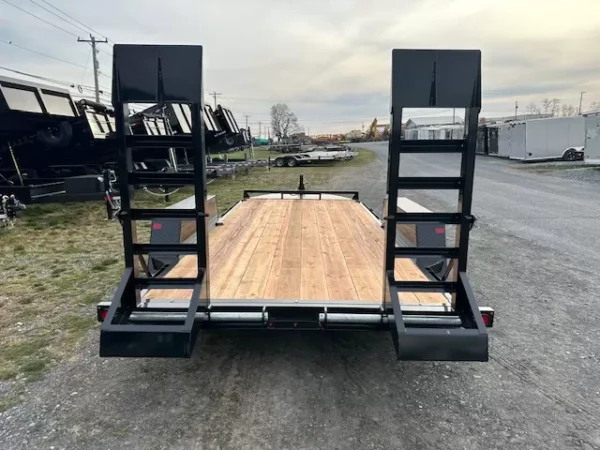 bwise 7 x 16 low profile equipment trailer ladder ramps